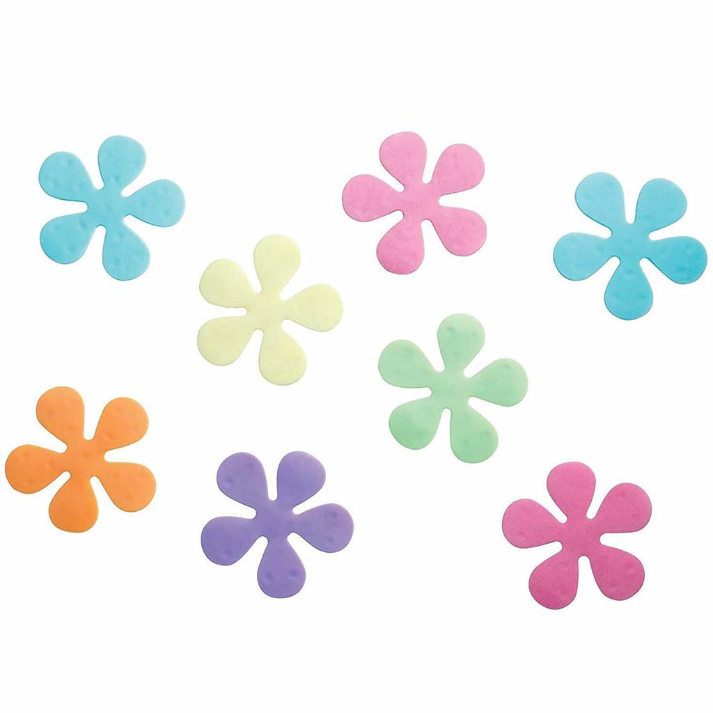 Floral Tub Treadz, Rainbow, Set of 8