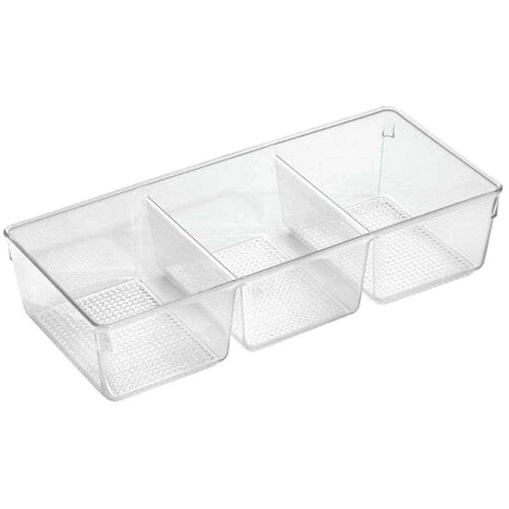 Clarity Clear Plastic Storage Tray Organizer