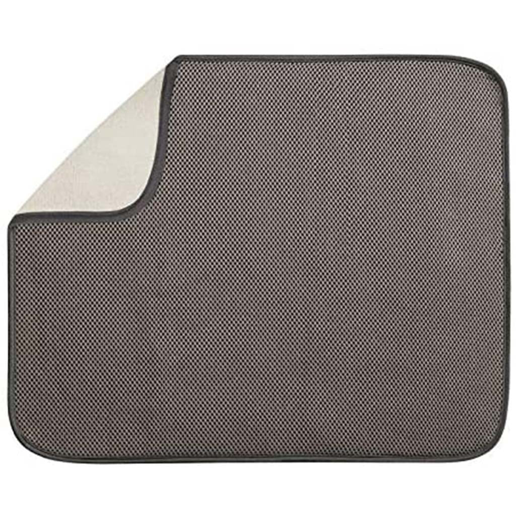 Dry Kitchen Mat Solid Large 18in x 16in, Brown