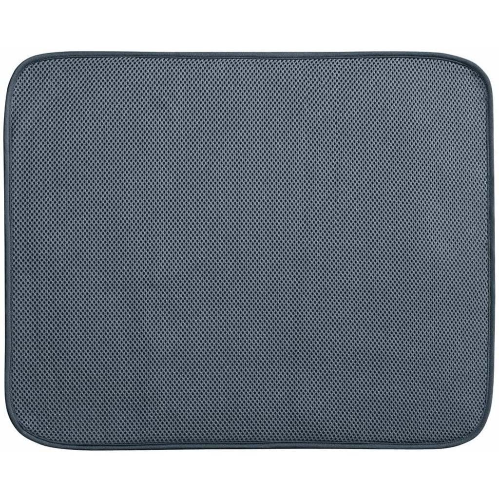 Dry Kitchen Mat Solid Large 18in x 16in, Gray