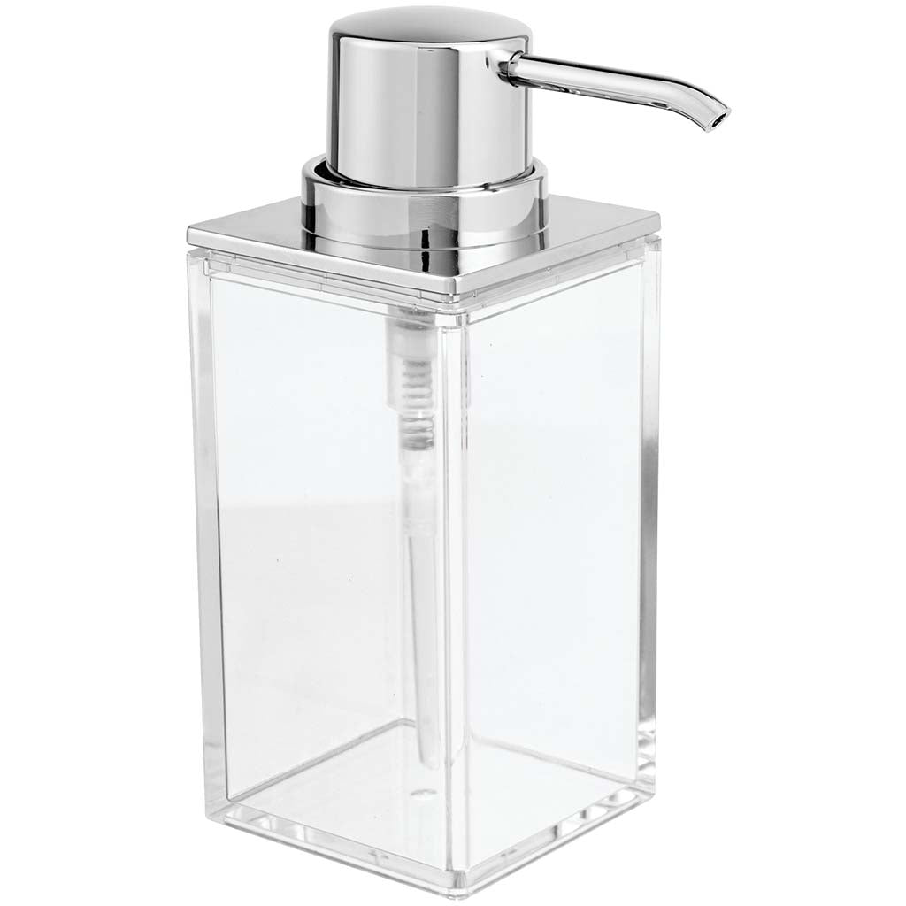 Clarity Brushed Clear Plastic Soap Pump