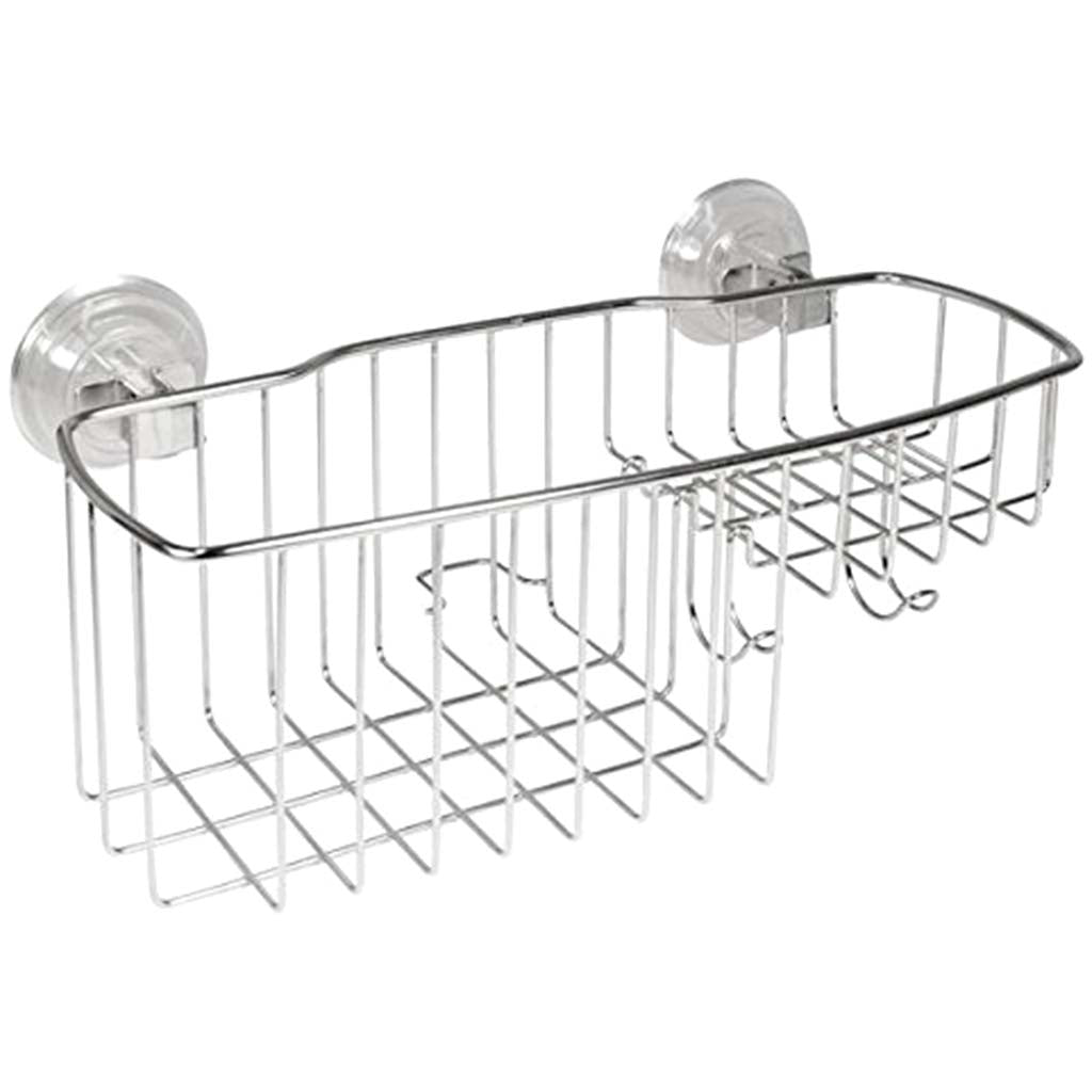 Power Lock Suction Bathroom Caddy Basket Stainless Steel