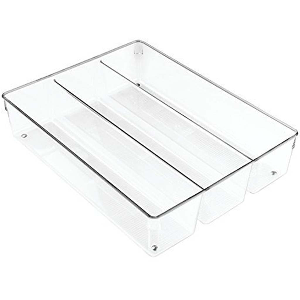 Linus Plastic Utensil Tray Clear