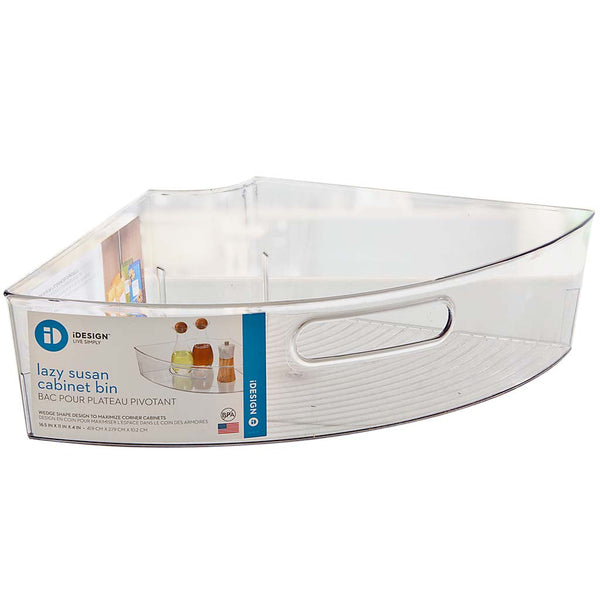 iDesign Linus Lazy Susan 1/4 Large in Clear