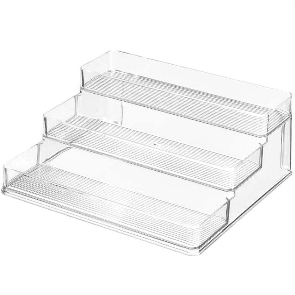 Sturdy Clear Linus Cabinet Organiser, 3-Tier