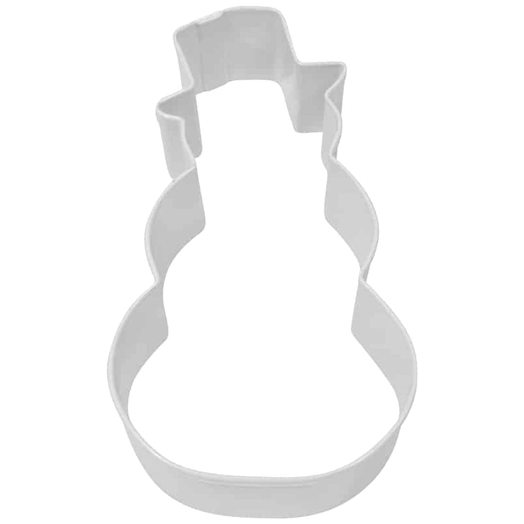 Snowman with Top Hat Cookie Cutter White, 4in