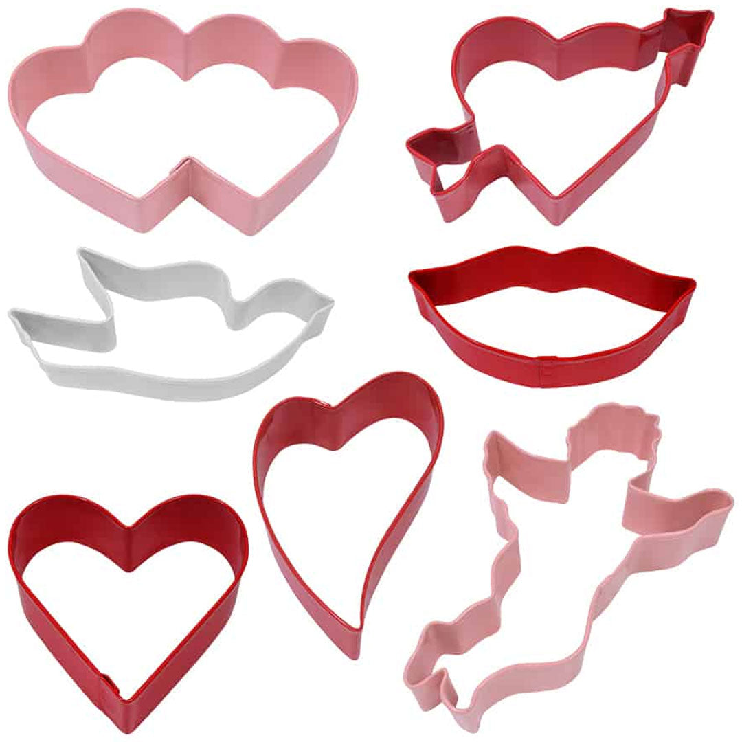 Valentine Color Cookie Cutter 7Pc Set