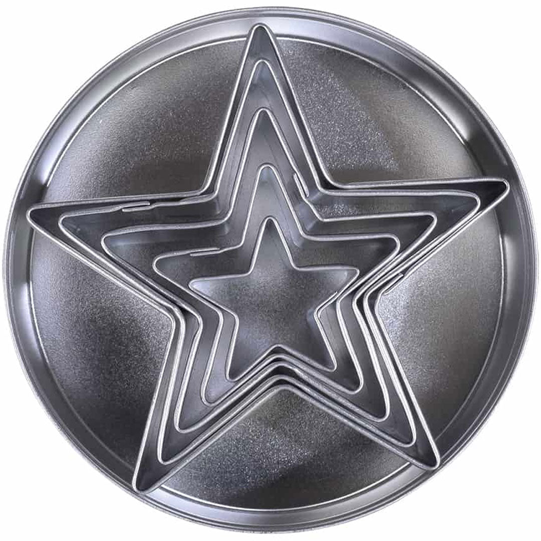 Star Cookie Cutters 5pc Set In Can