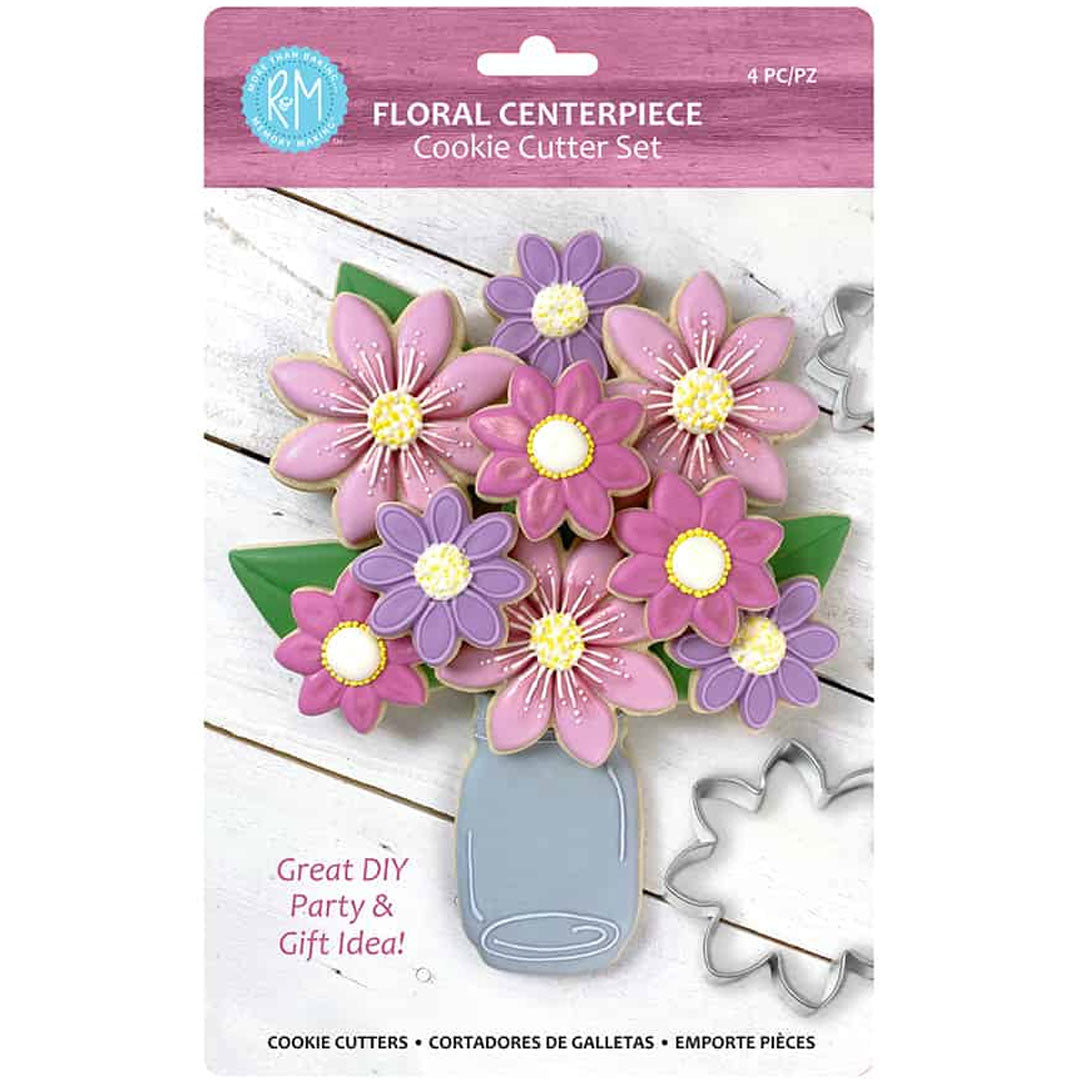 Floral Centerpiece Cookie Cutter 4 pc Set