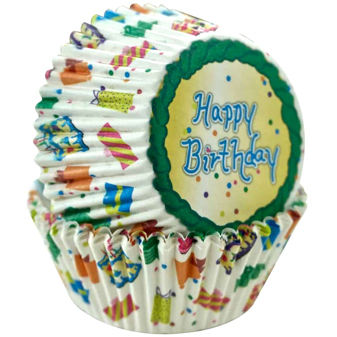 Cupcake Liners Birthday 50pc