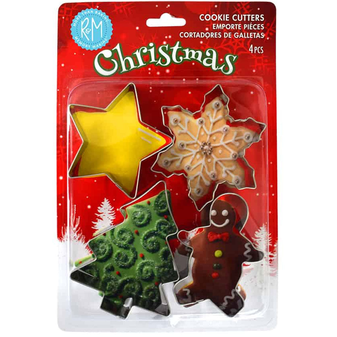 Christmas Cookie Cutter 4pc Set Carded