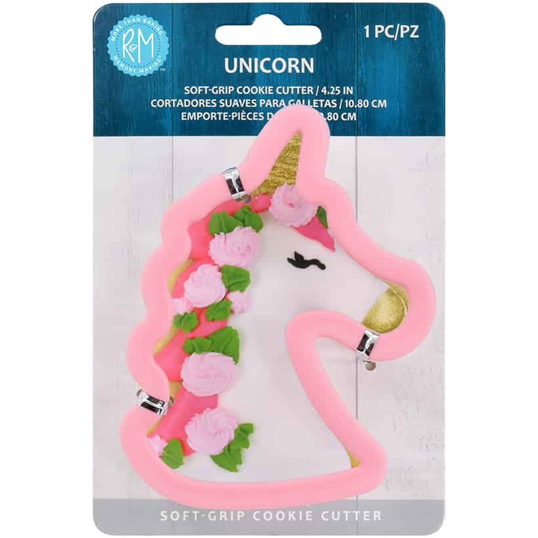 Unicorn Soft-Grip Cookie Cutter 4.25in