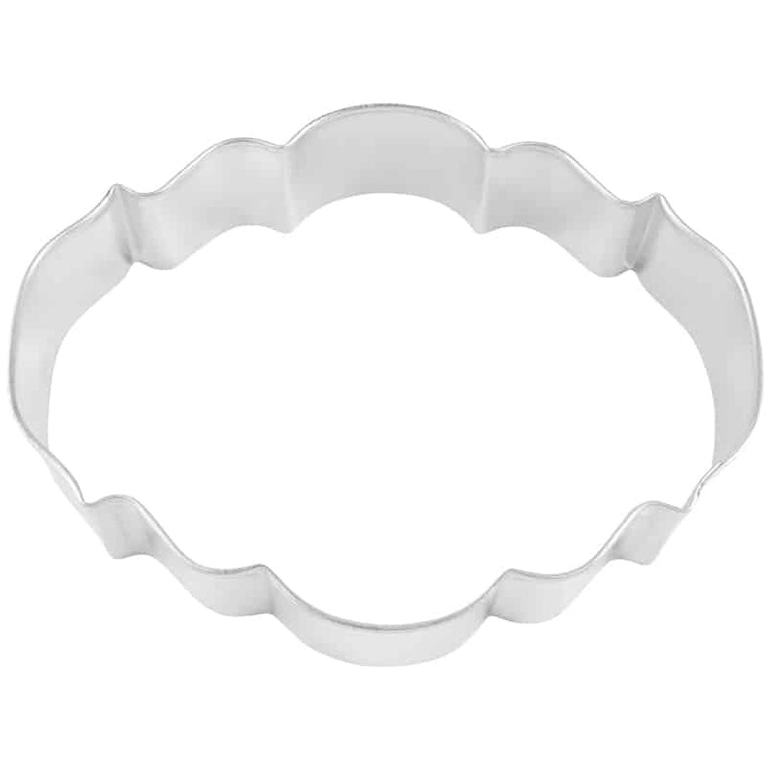 Elegant Plaque Cookie Cutter 4.25in