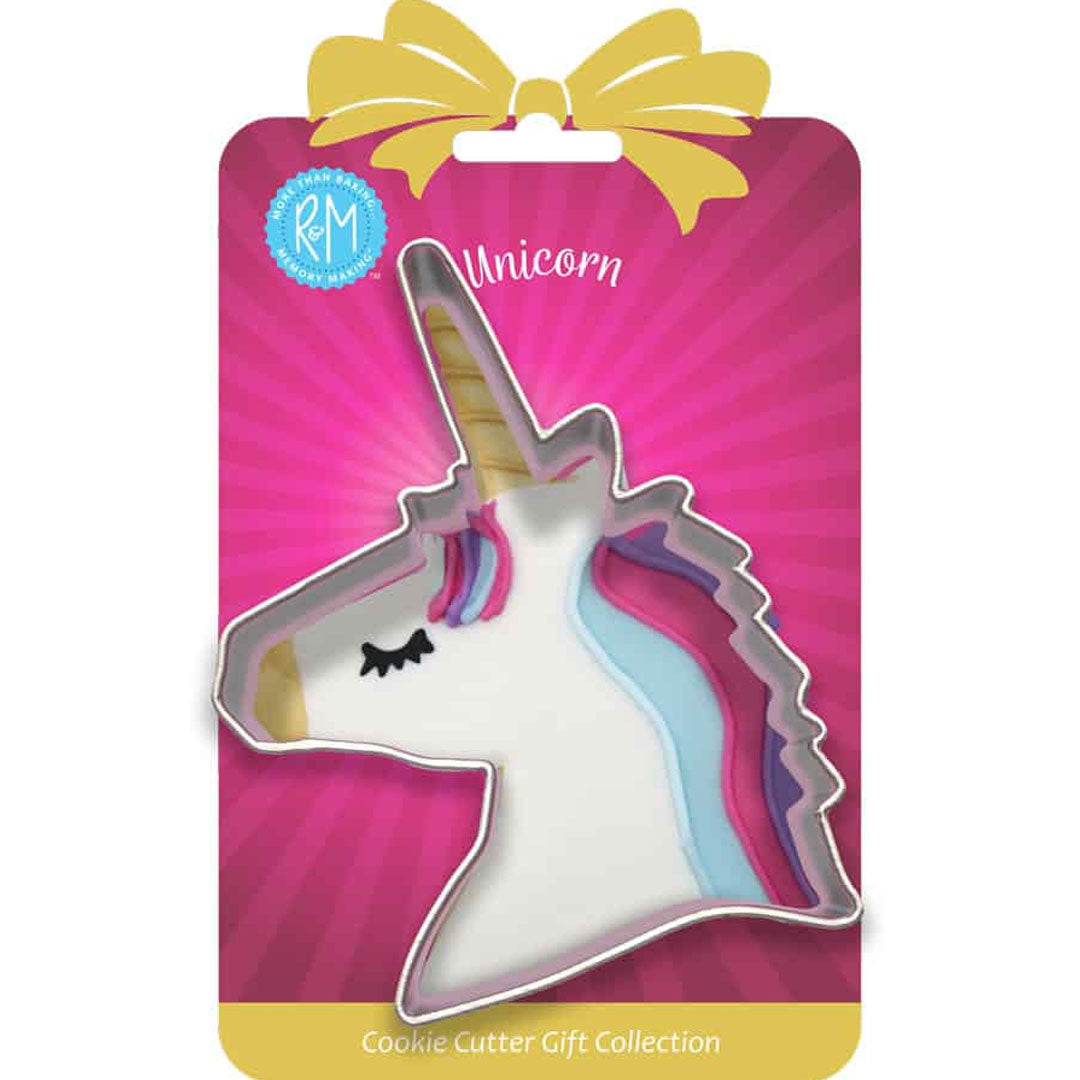 Unicorn Head Cookie Cutter 4.25in Carded