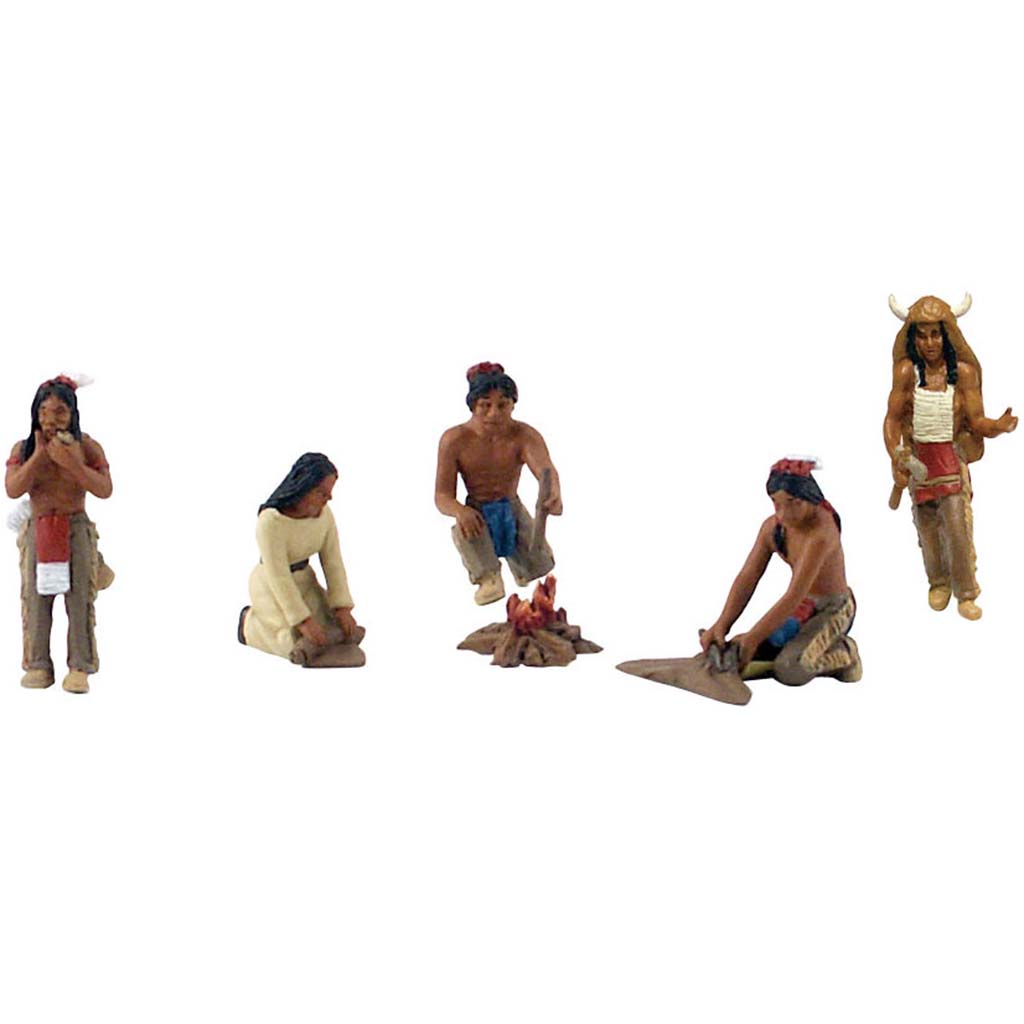 Woodland Scenics Native Americans Figures Scene-A-Rama Set of 5