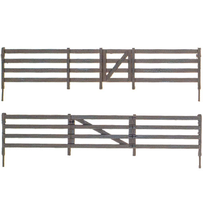 Woodland Scenics N Scale Rail Fence Kit with Gates Hinges & Planter Pins