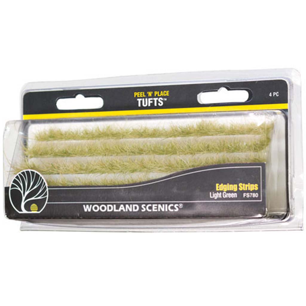 Woodland Scenics Peel &#39;n&#39; Place Tufts Light Green Edging Strips A Scale