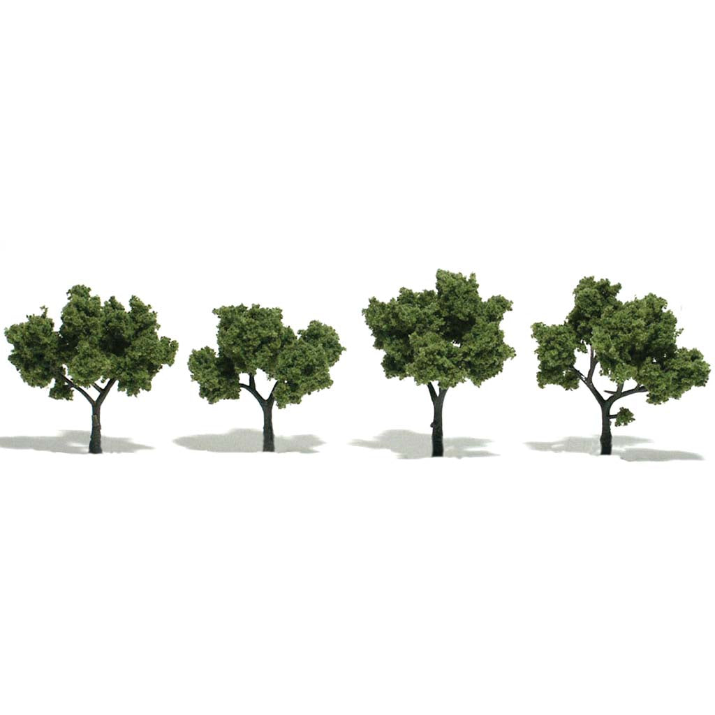 Woodland Scenics &quot;Realistic Trees&quot; 2 to 3in Set of 4 Light Green