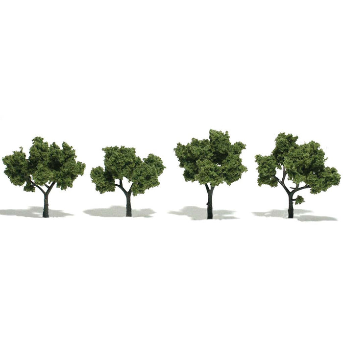 Woodland Scenics "Realistic Trees" 2 to 3in Set of 4 Light Green