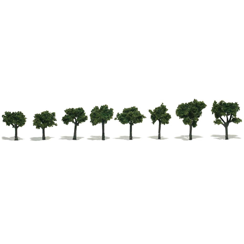 Woodland Scenics &quot;Realistic Trees&quot; 8 to 9in Set of 2 Medium Green