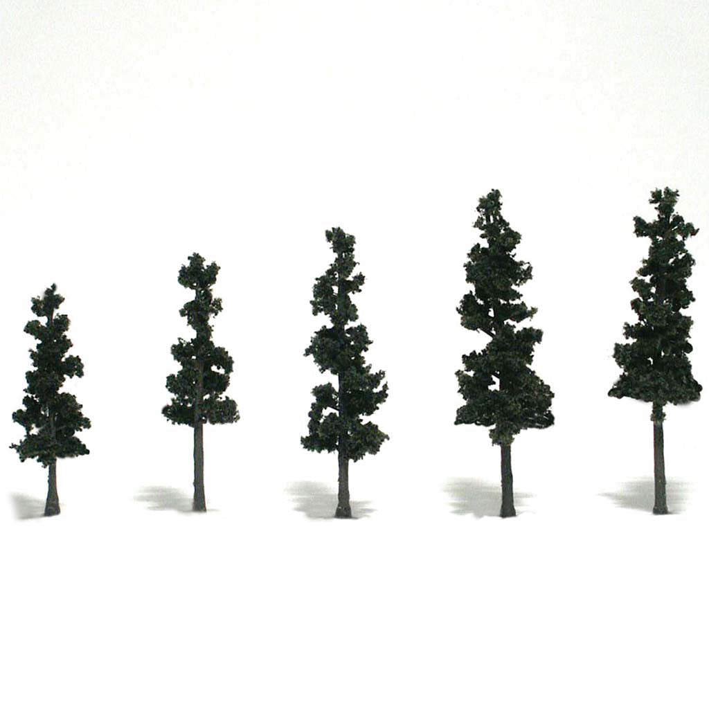 Woodland Scenics &quot;Realistic Trees Pines&quot; 8 to 9in Set of 3 Conifer Green