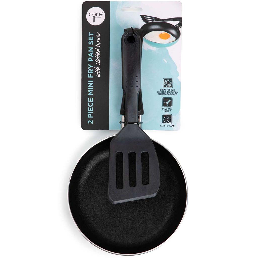 Mini Round Fry Pan With Slotted Turner 2pcs