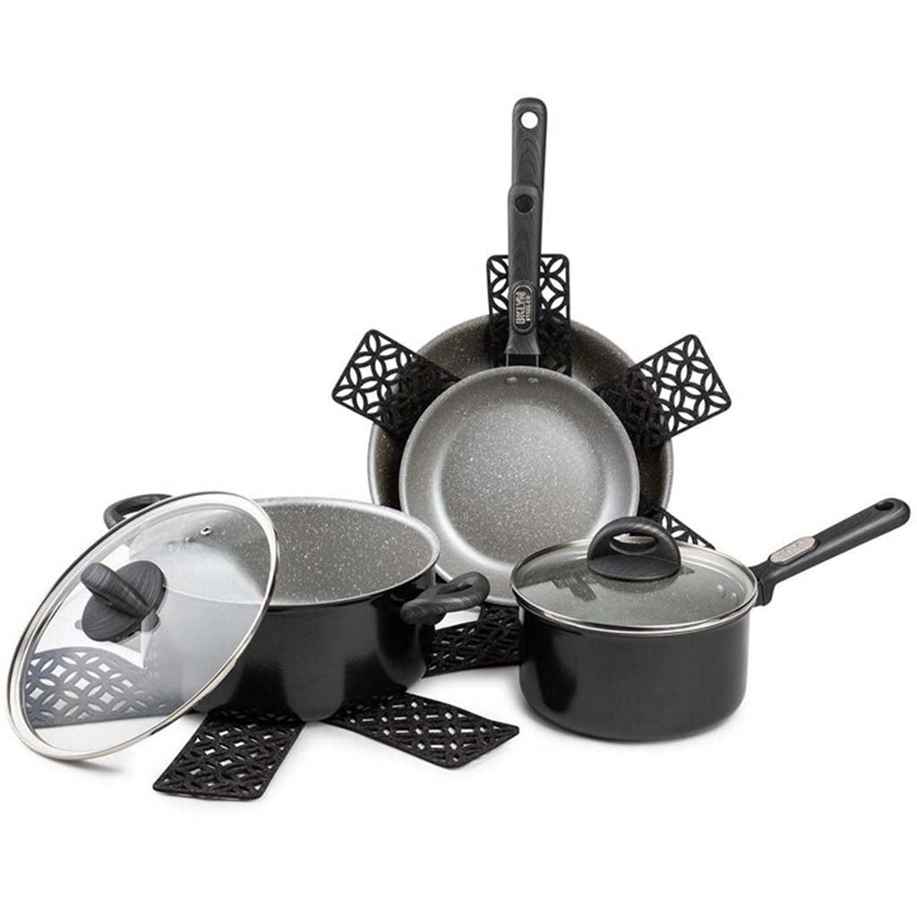 Satellite Nonstick Cookware Set Silver 8pc