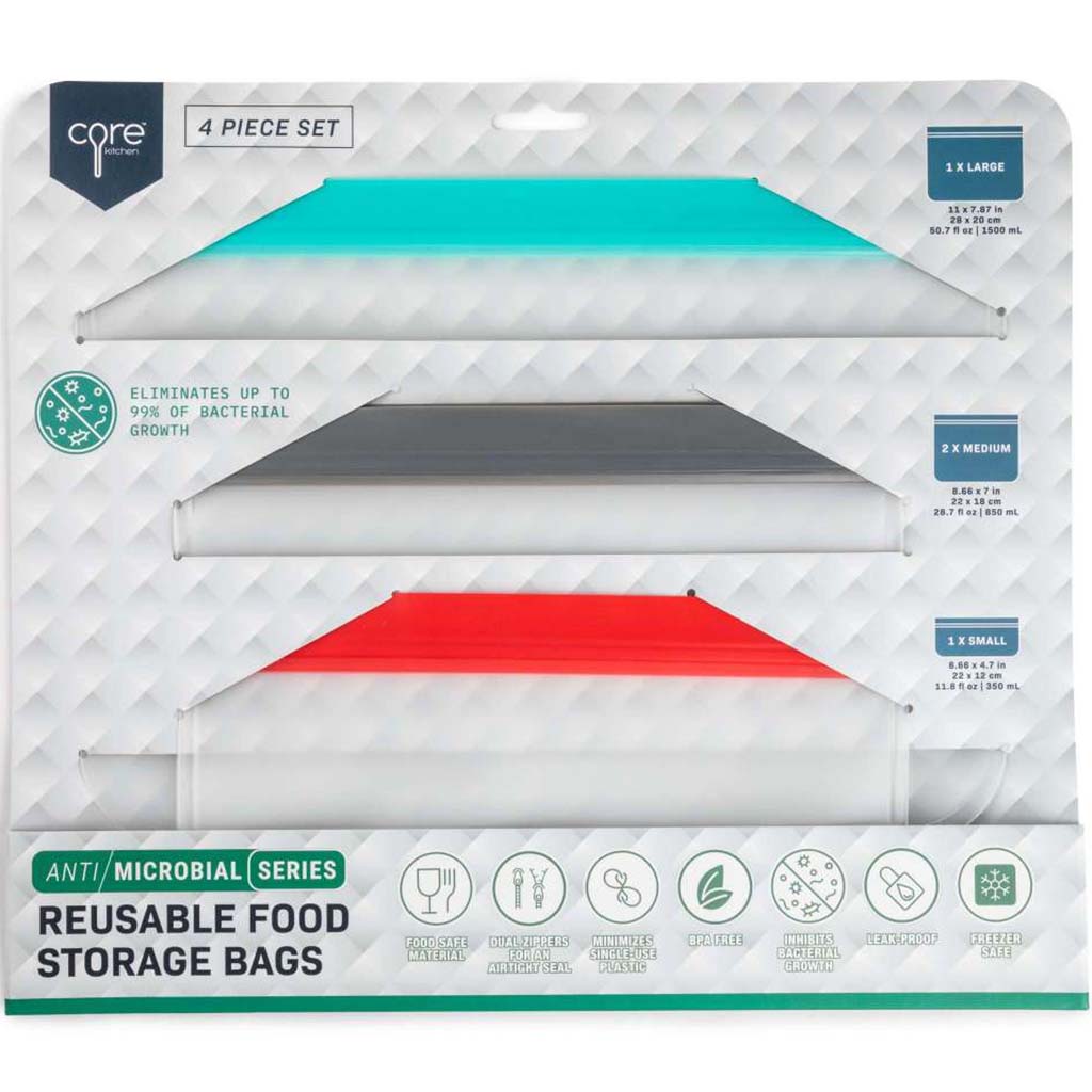 Reusable Food Storage Bag Set of 4