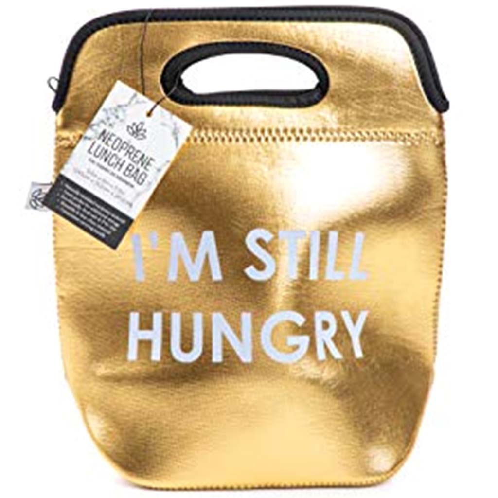 Insulated Metallic Gold Neoprene Kids Lunch Tote Bag