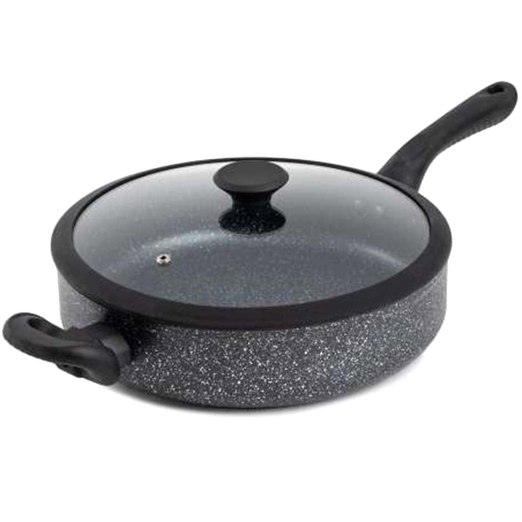 Nonstick Aluminum Saute Pan Black, 4qt