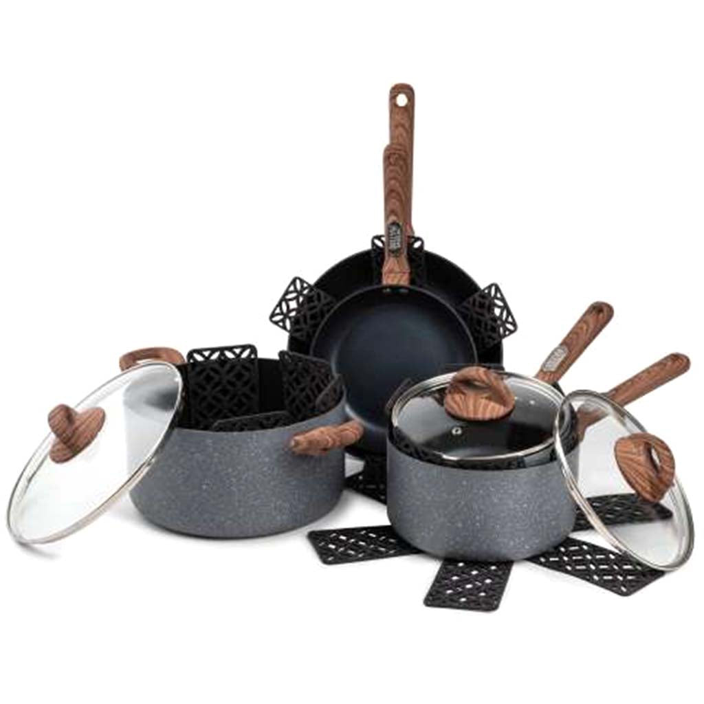 Solstice Nonstick Cookware Set 12pc Grey