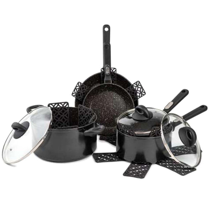 Zodiac Nonstick Cookware Set 12pc Black – Brooklyn Steel Co