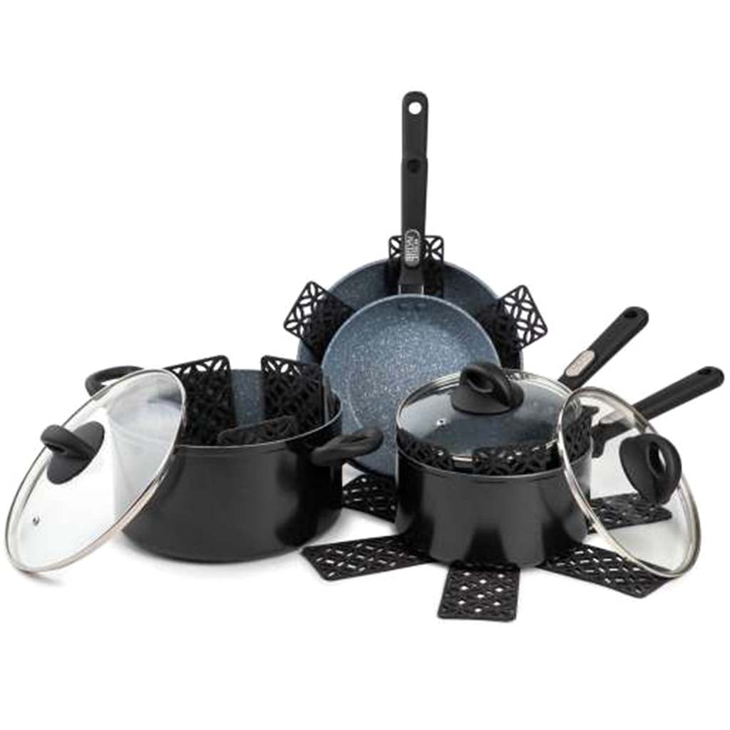 Zodiac 12pc Nonstick Cookware Set Dusty Blue – Brooklyn Steel Co