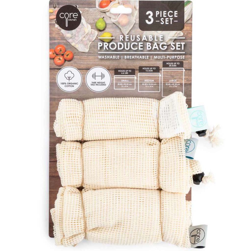 Cotton Produce Bags 3Pk Small
