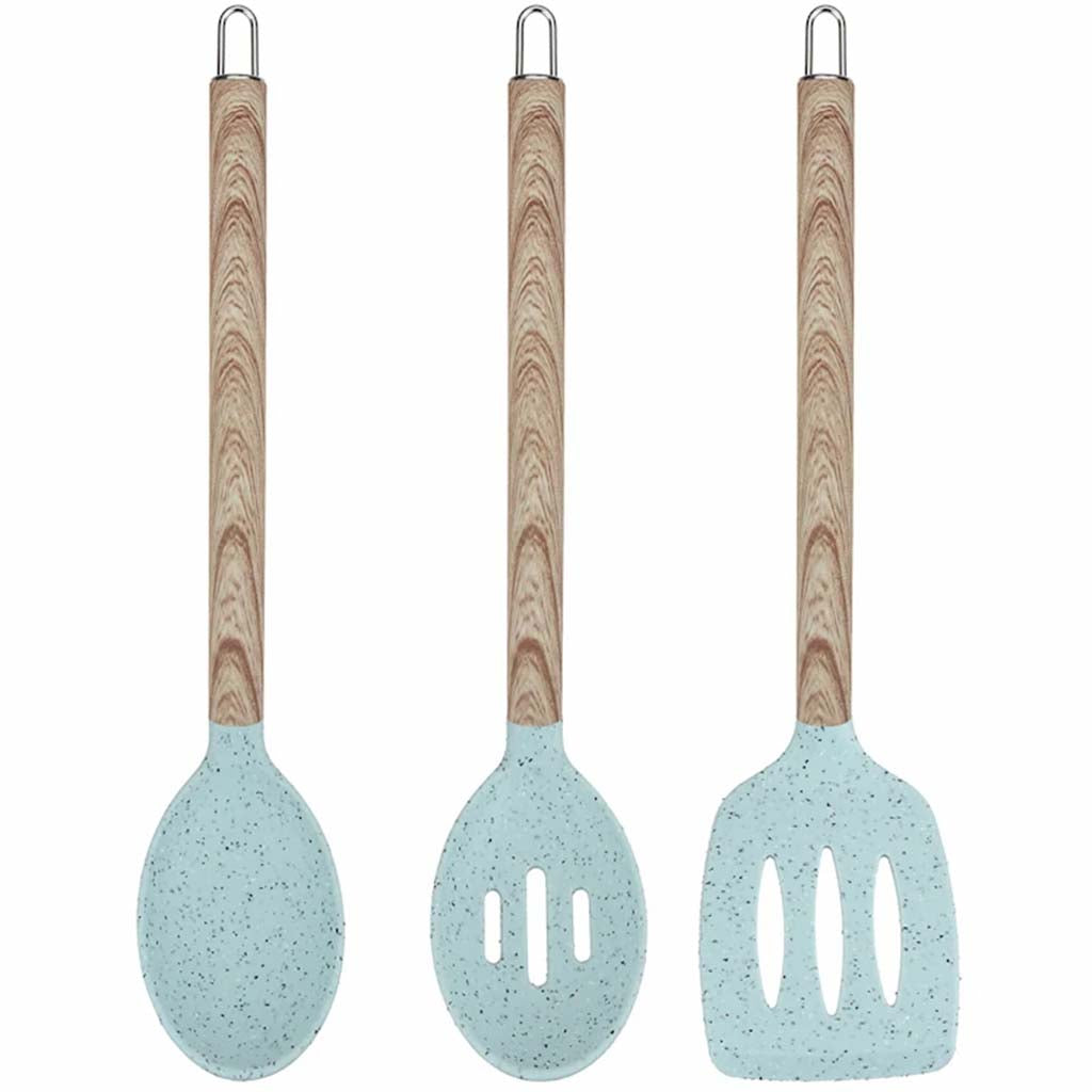 Silicone &amp; Beechwood Utensil Set 3pc