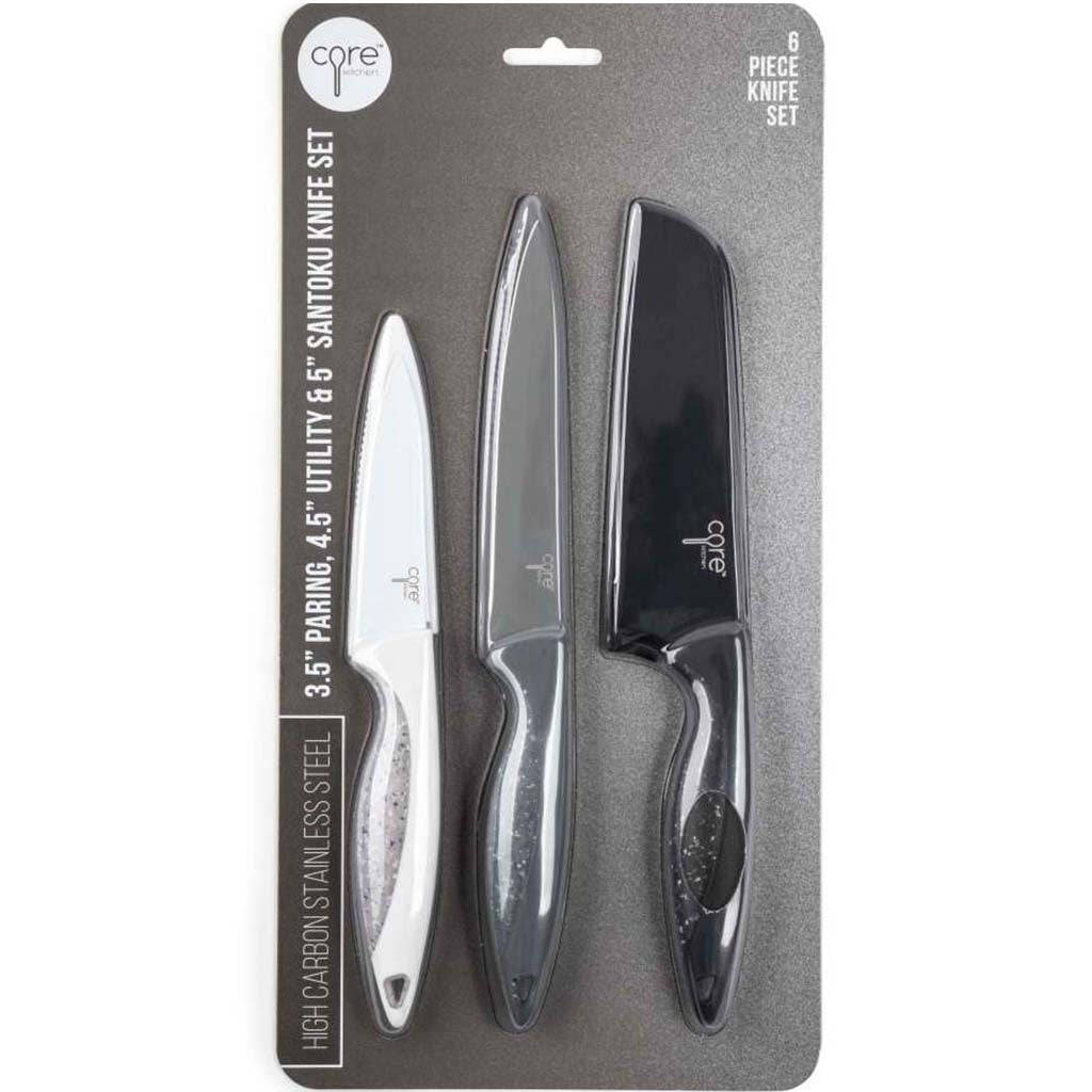 Perfect Precision Knives With Sheaths, 6pc