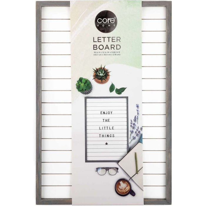 Wood Letter Board Gray White 12in X 18in