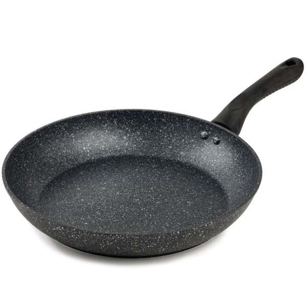 Aluminum Forged Silicone Handle Frypan 12in, Black