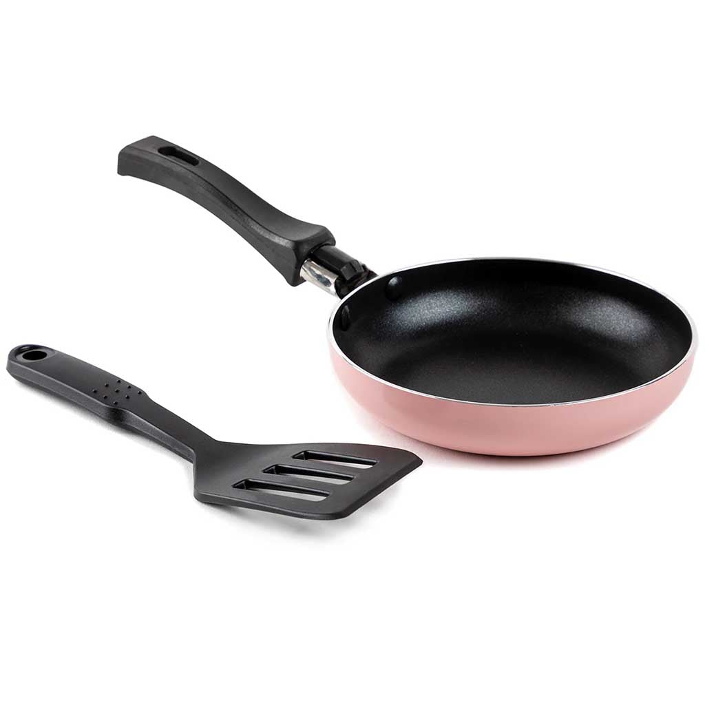 Mini Round Fry Pan With Slotted Turner, 2pcs – Brooklyn Steel Co