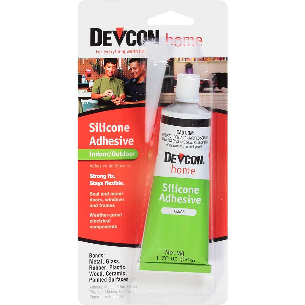 Silicone Adhesive Paste Vinegar Clear 1oz Tube