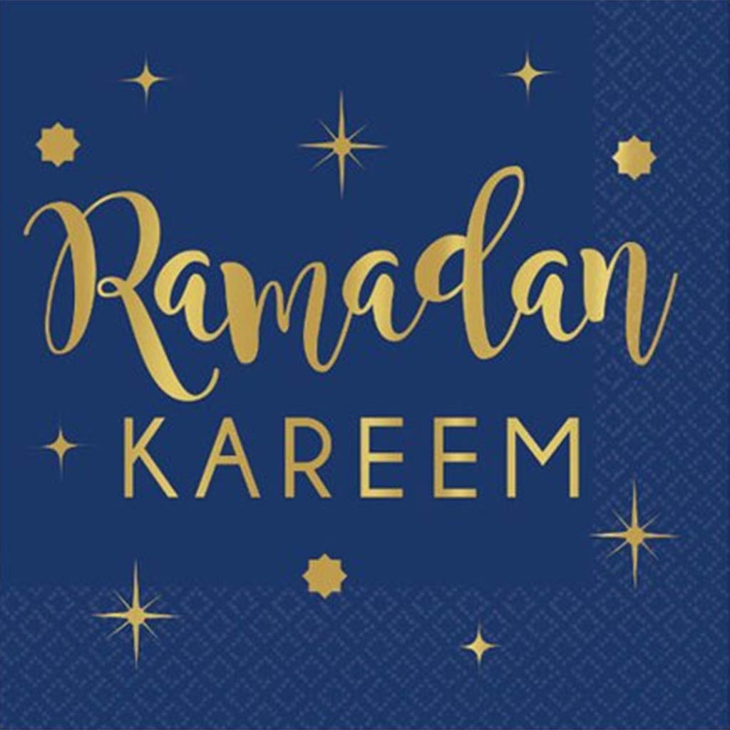 Ramadan Kareem Stamped Beverage Napkin, 16pc