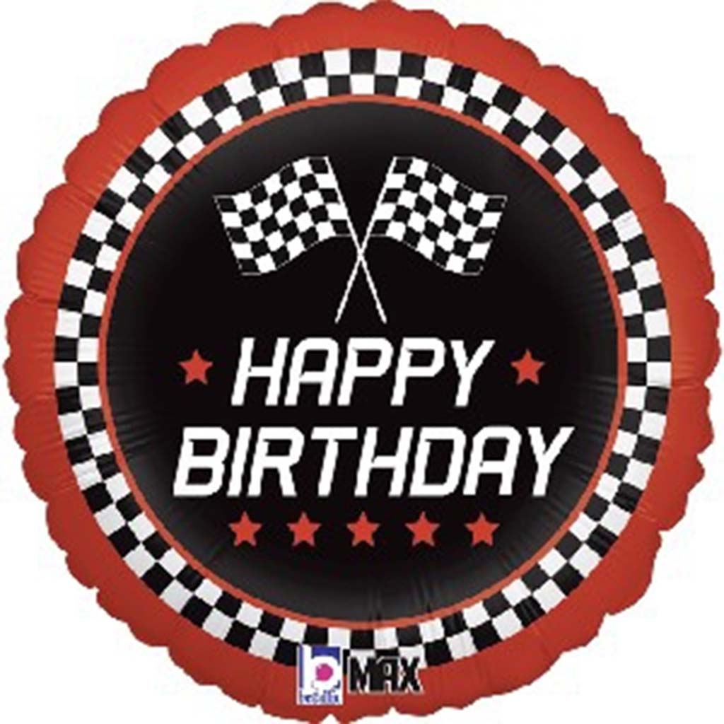 Checkered Flag Birthday Max Float Foil Balloon, 18in