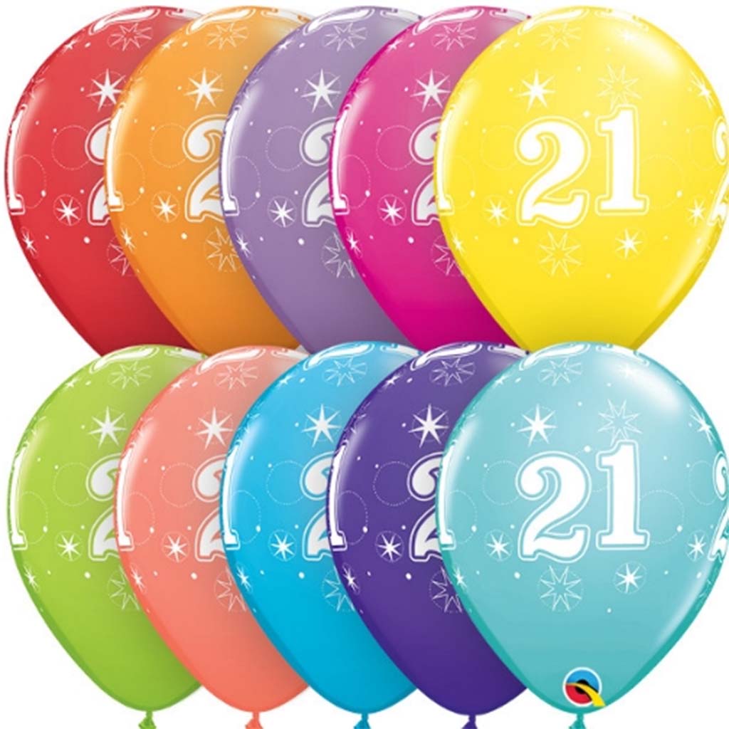 21 Sparkle-A-Round Latex Balloon 6pk, 11in