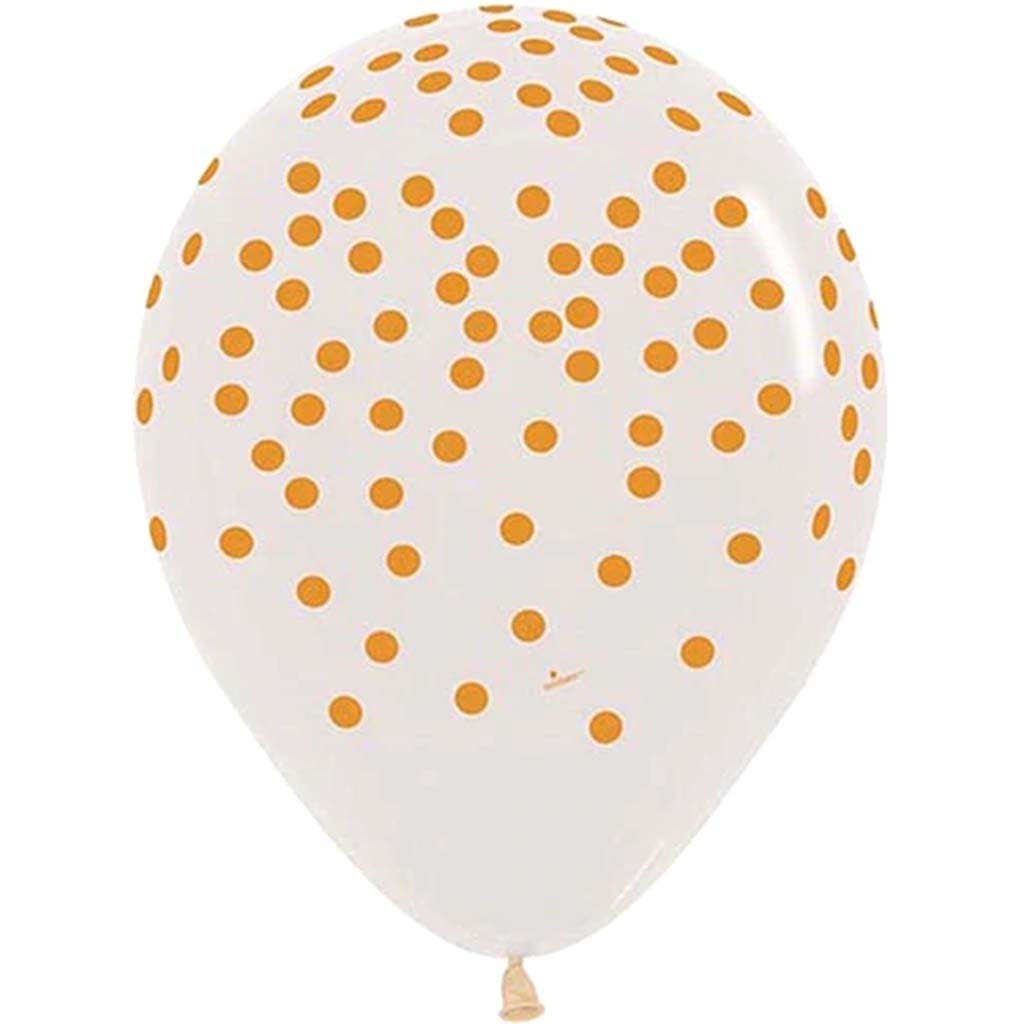 Copper Confetti Deluxe White Sand Latex Balloon, 11in