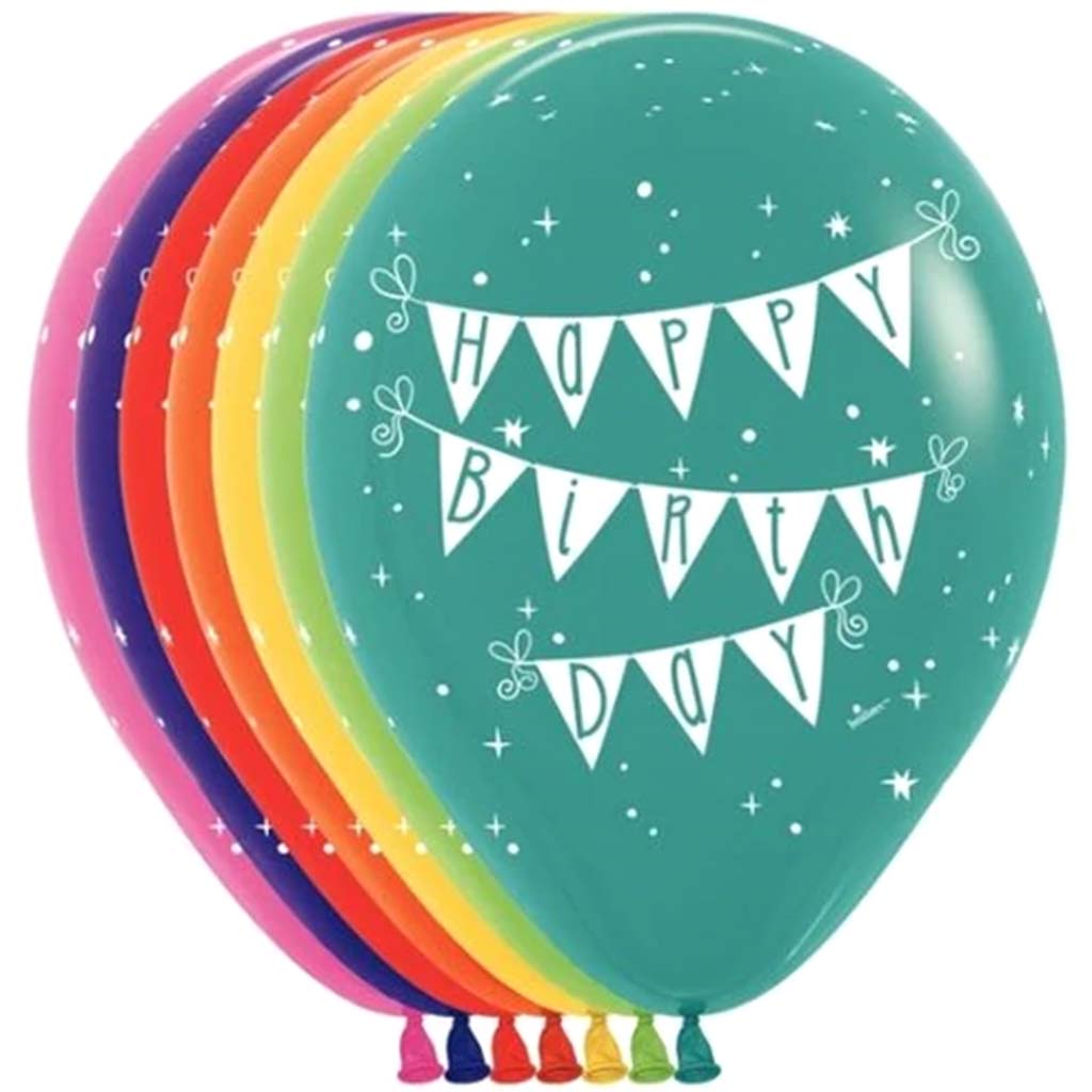 Birthday Banner Latex Balloon, 11in