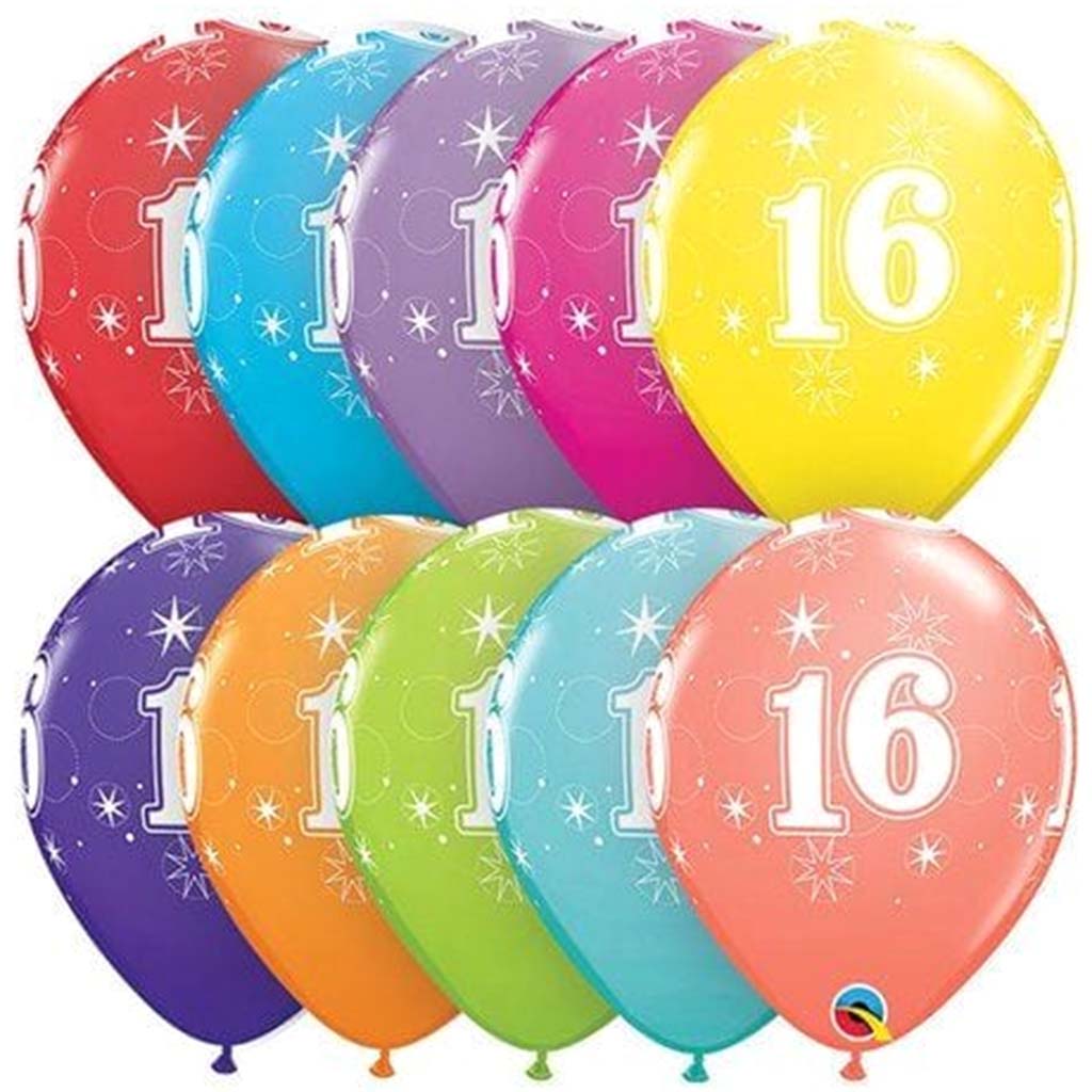 16 Sparkle-A-Round Latex Balloon 6pk, 11in