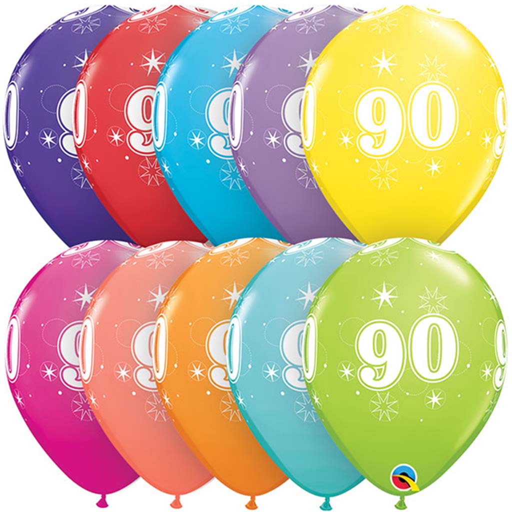 90 Sparkle-A-Round Latex Balloon 6pk, 11in