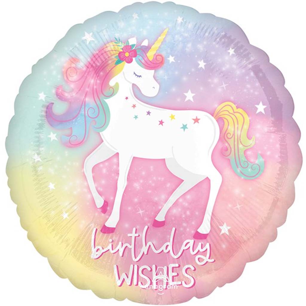 Enchanted Unicorn Birthday Foil Balloon, 18in