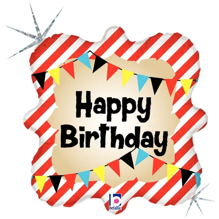 Pirate Birthday Square Foil Balloon, 18in
