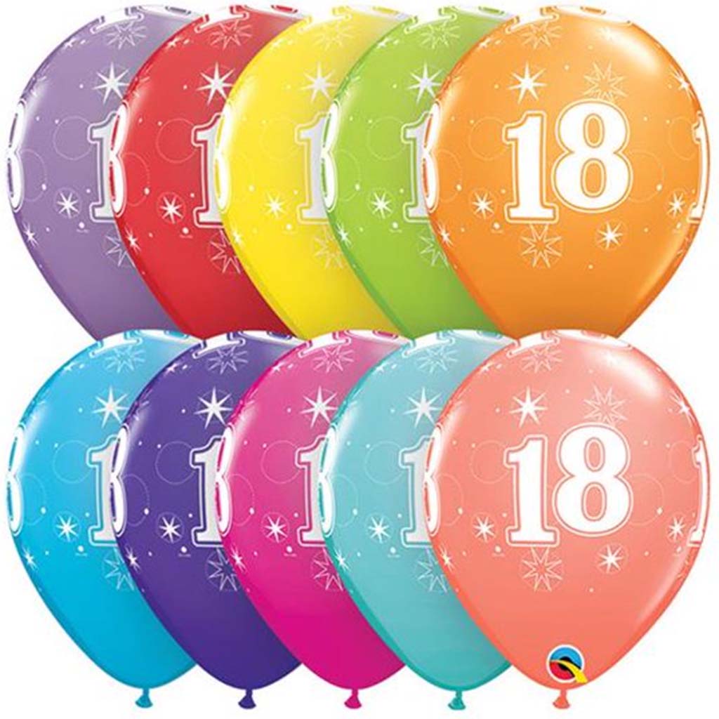 18 Sparkle-A-Round Latex Balloon 6pk, 11in